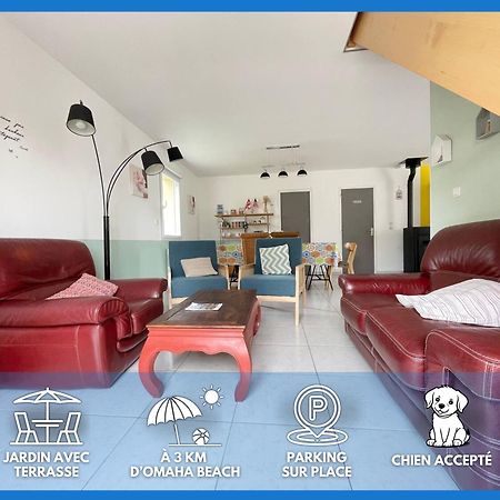 Sweet Omaha Belle Maison Recente Lumineuse Et Cosy Bien Equipee Jardin Clos 15 Mn A Pied Plage Omaha Beach Et Proche De Bayeux & Port En Bessin Saint-Laurent-sur-Mer Exteriör bild