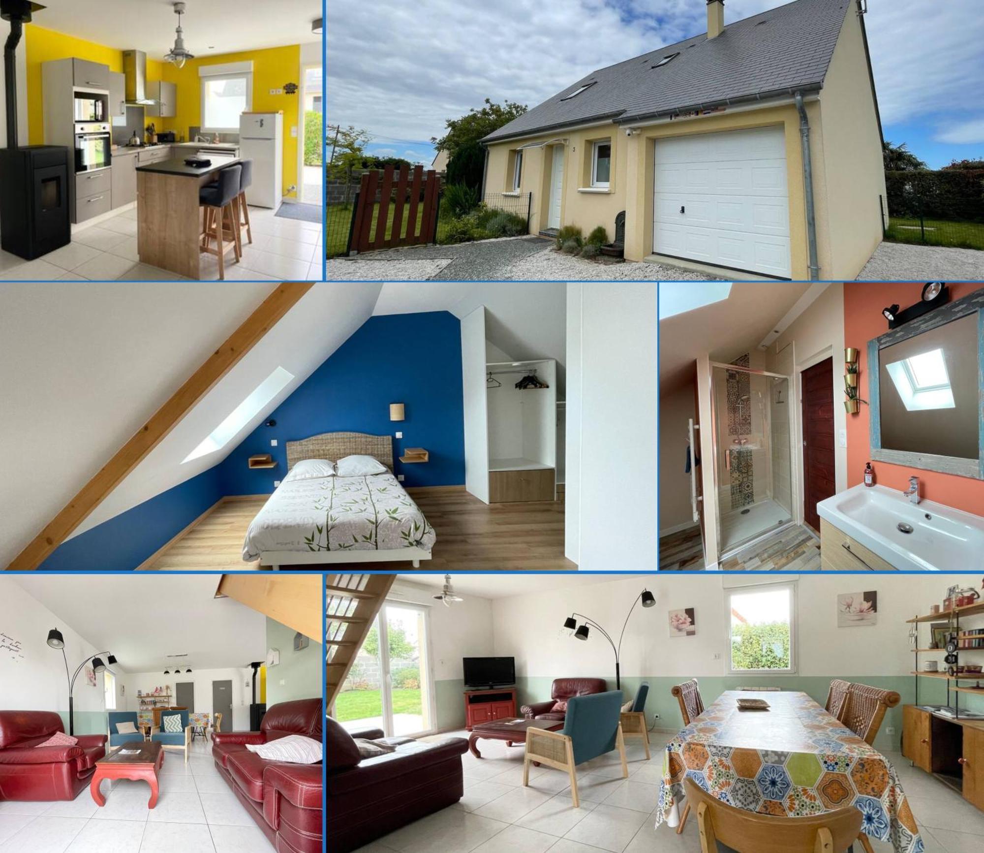 Sweet Omaha Belle Maison Recente Lumineuse Et Cosy Bien Equipee Jardin Clos 15 Mn A Pied Plage Omaha Beach Et Proche De Bayeux & Port En Bessin Saint-Laurent-sur-Mer Exteriör bild